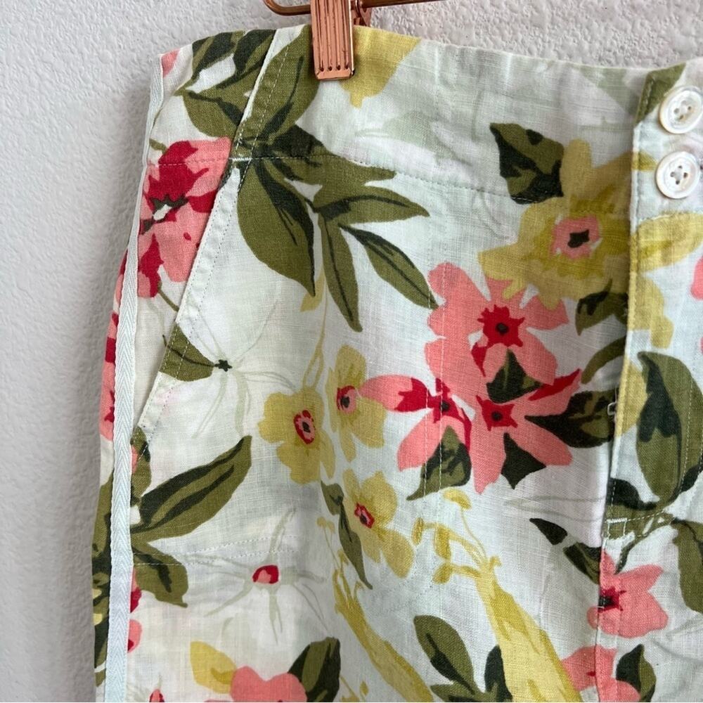 Tommy Bahama Relax 100% Linen Floral Skirt 6 - Picture 2 of 7